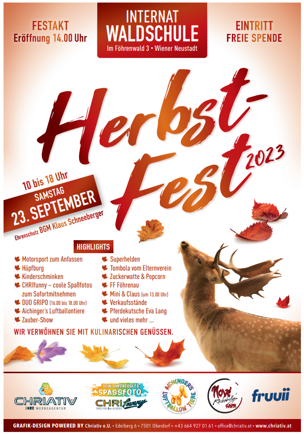 Flyer Herbstfest 23. September 2023 10:00 bis 18:00 Uhr