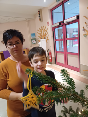 Christbaum in der Aula