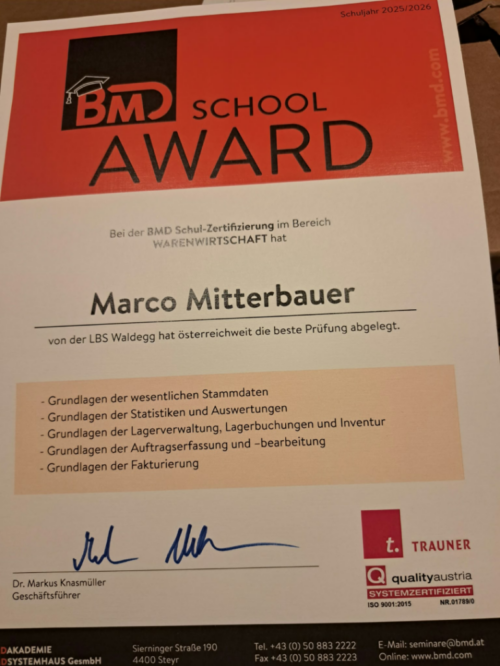 Ehemaliger Schüler